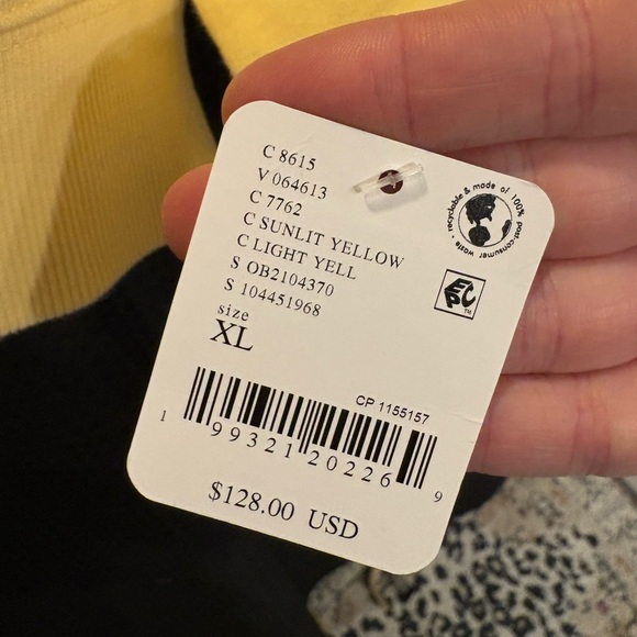 Free People A Cut Above Hoodie XL Color: Sunlit Combo NWT - Picture 4 of 5